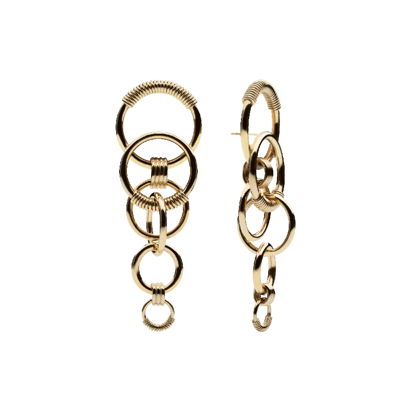 Modern Silver Hoop Earrings-Marmont Show Earrings Gold Plated