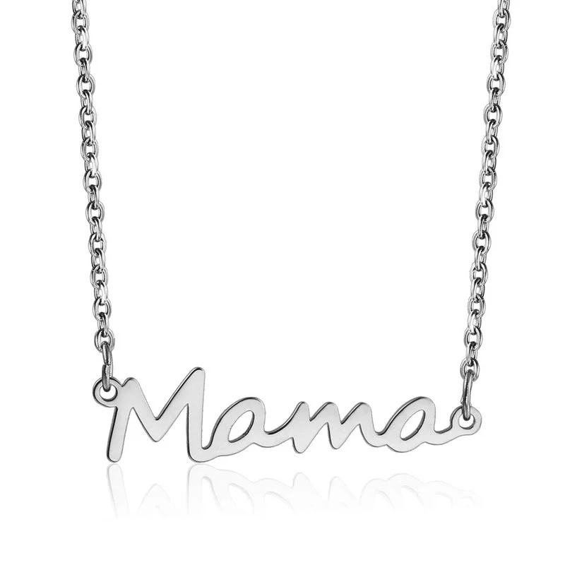 Ln1223 Silver Mama Necklace