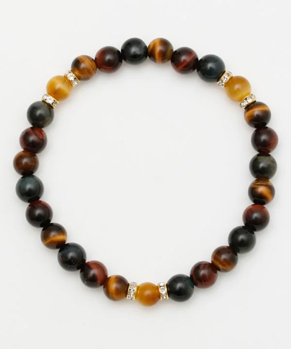 Chic Bracelets for Women-JIRITSU - Golden x Red Tiger Eye Bracelet