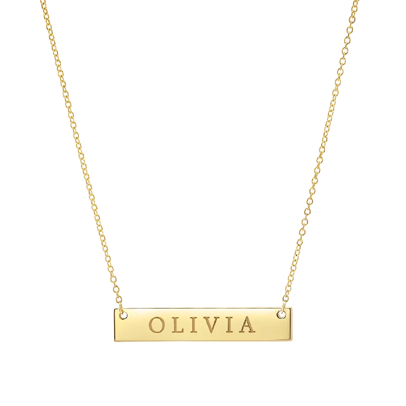 Personalized Name Necklaces-ID Nameplate Necklace