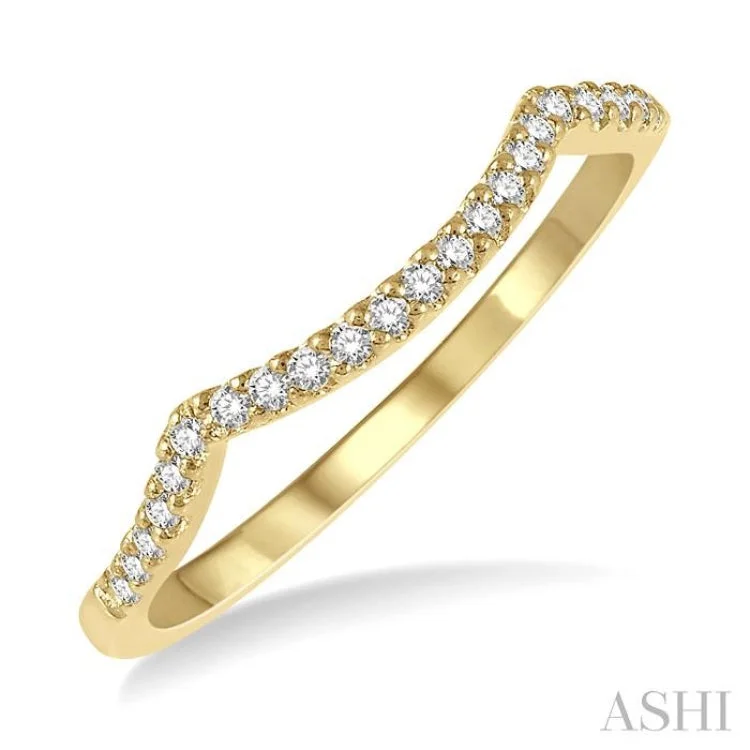 Customizable Engagement Rings for Men-1/10 ctw Round Cut Diamond Wedding Band in 14K Yellow Gold