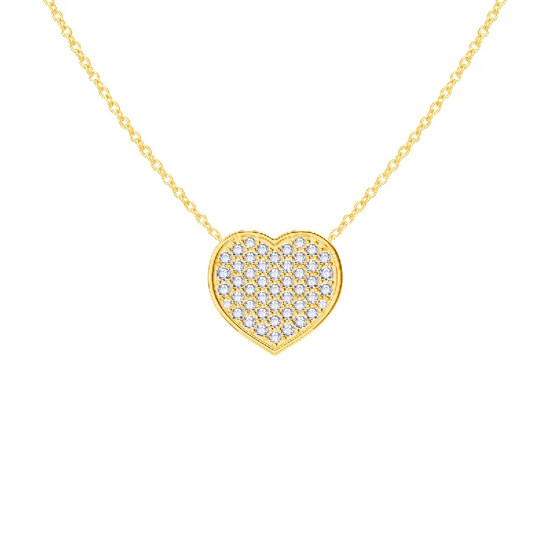 Bridal Set Necklaces-Diamond Heart Necklace