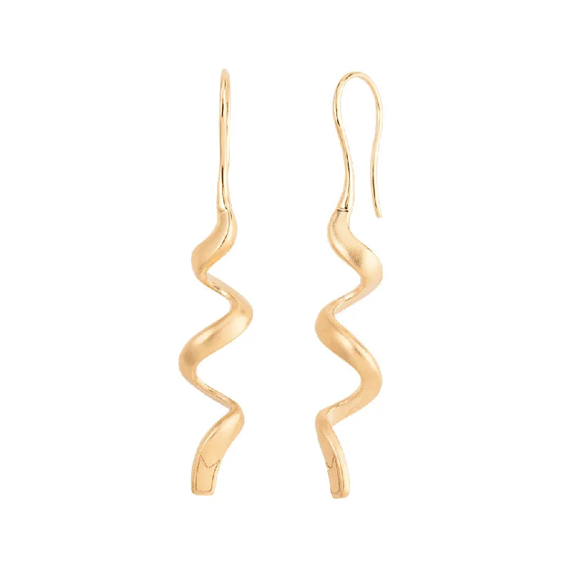 Large Drop Earrings-Jovian 18K Gold Ear Hangers