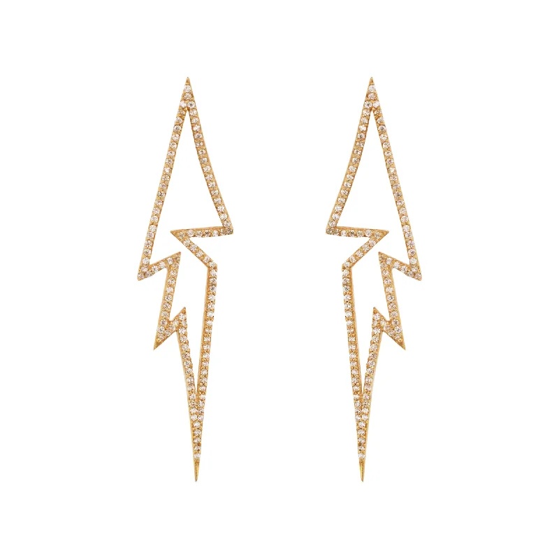 Crystal and Pearl Earrings-Flash Gold Vermeil Earrings w. Zirconia