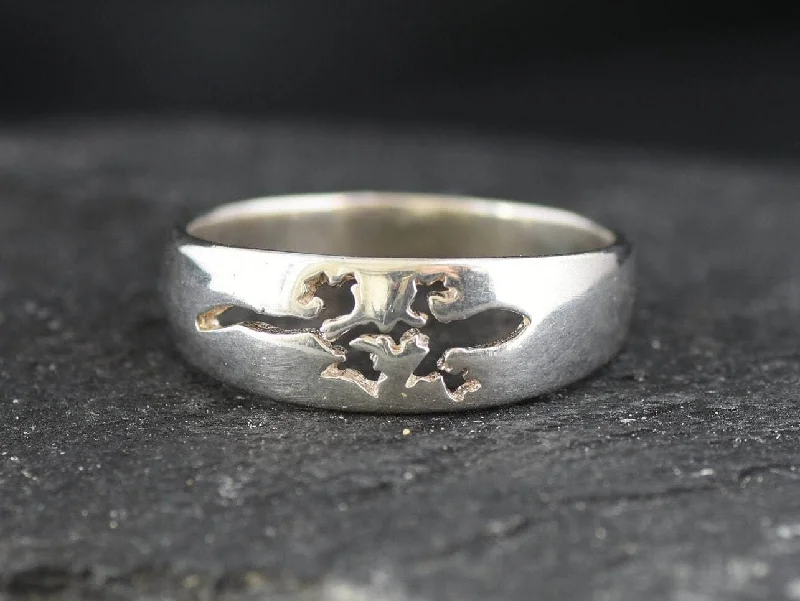 High-End Custom Engagement Rings-Silver Salamander Ring - Silver Lizard Ring - Chameleon Ring