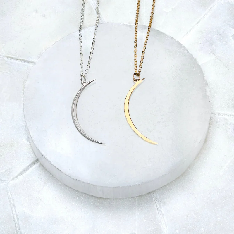 Layered Chain Necklaces-Luna Moon Necklace