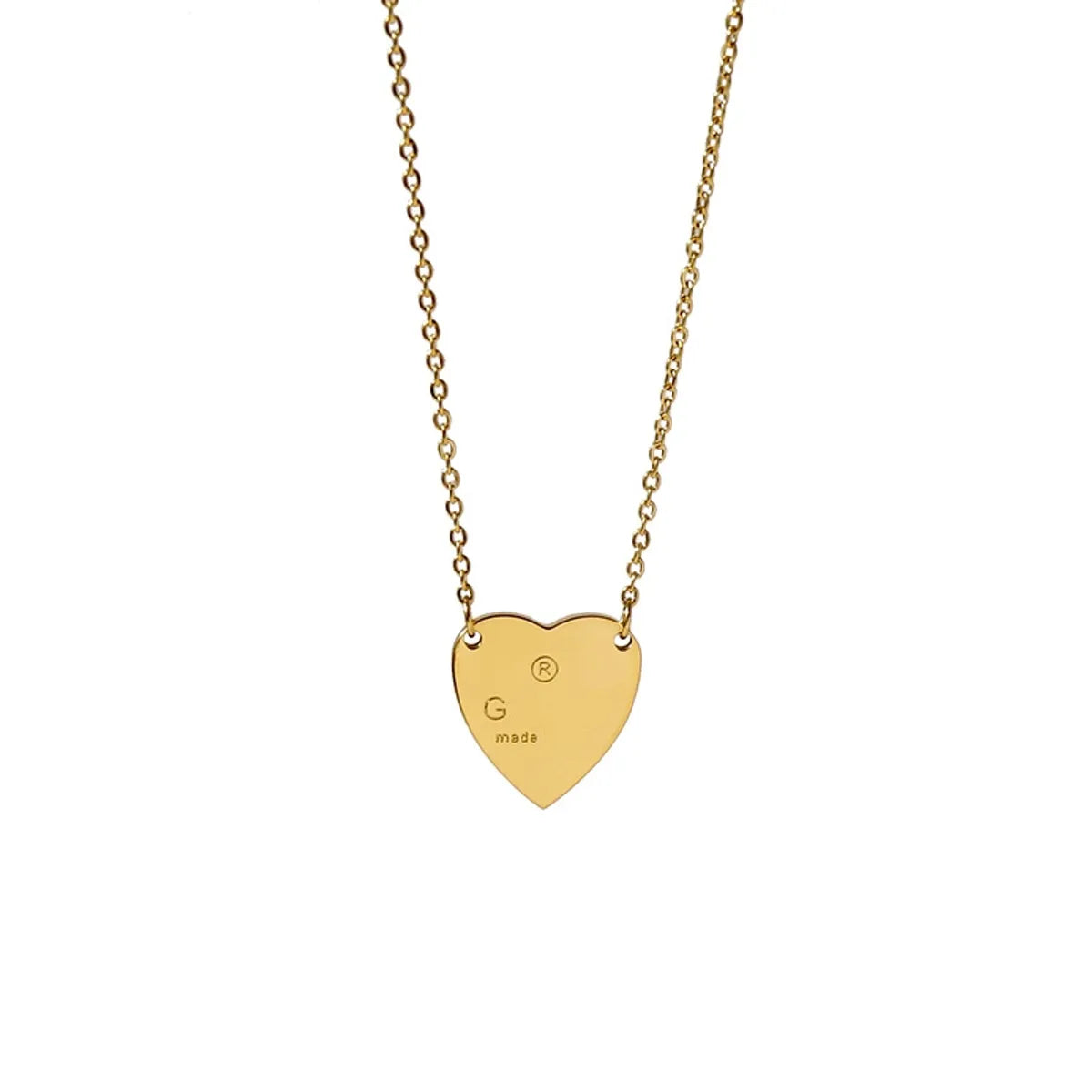 Inspirational Necklaces-Simple Style Classic Style Heart Shape Steel Pendant Necklace