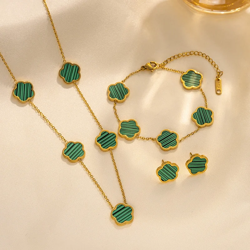 967 Green Shell Three Piece Set