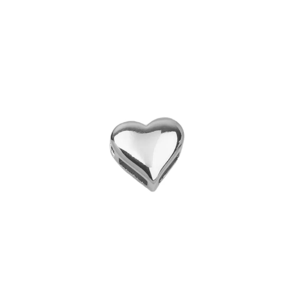 White Gold-Peach Heart (Pendant)