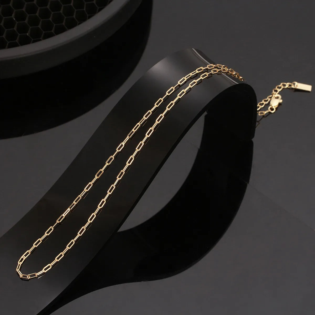 18K Gold Necklaces-Simple Style Geometric Sterling Silver Plating 14k Gold Plated Necklace