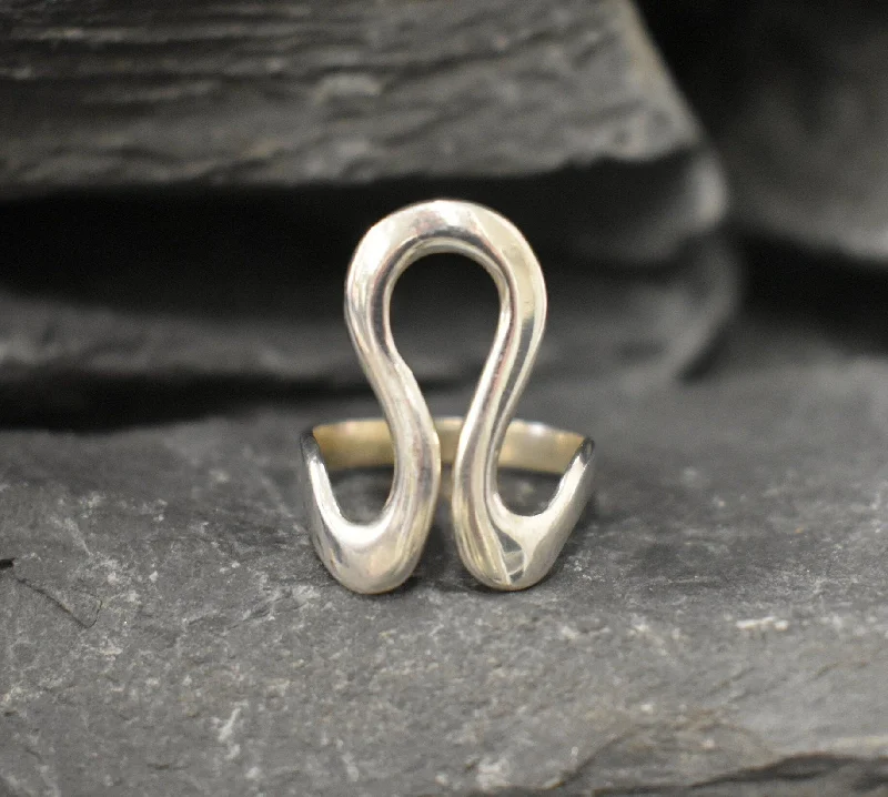 Custom Gold Rings for Men-Leo Zodiac Ring - Silver Swan Ring - Statement Silver Ring