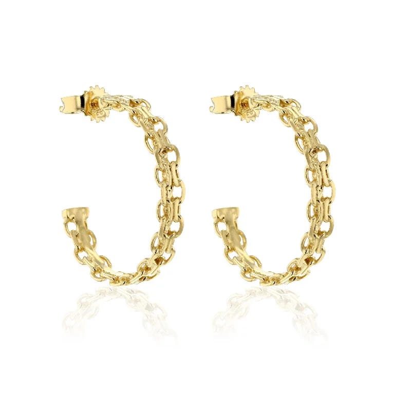 Classic Drop Earrings-Deciduous Gold Plated Earrings