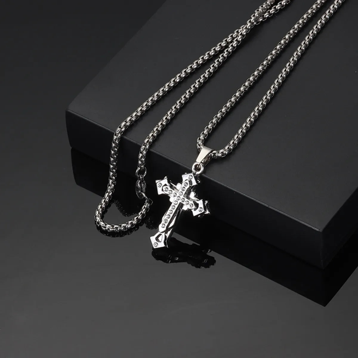 Three-Layer Cross Necklace 60cm