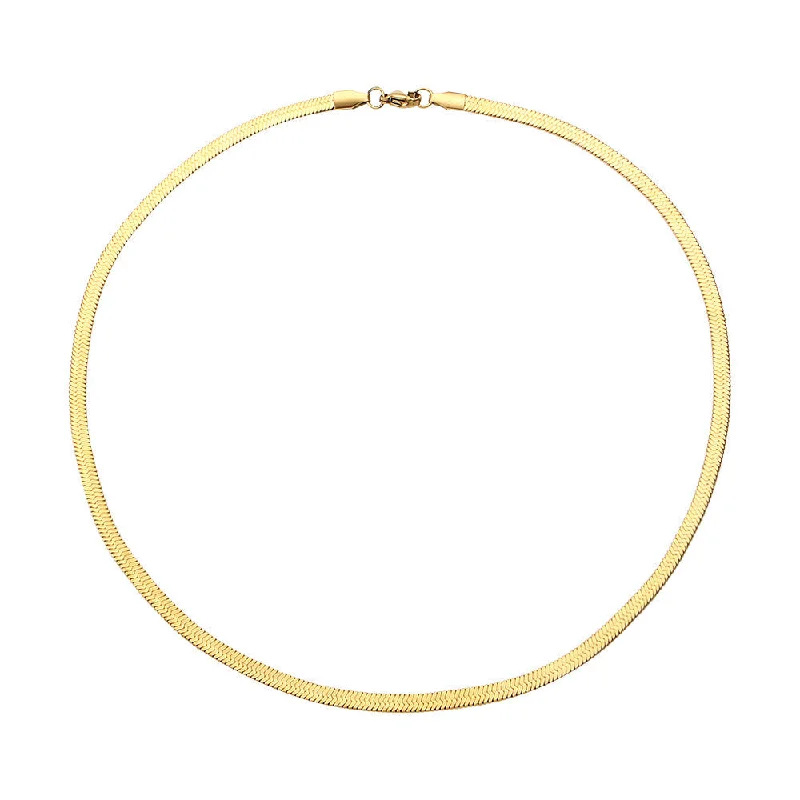 Single layer necklace - gold -40cm