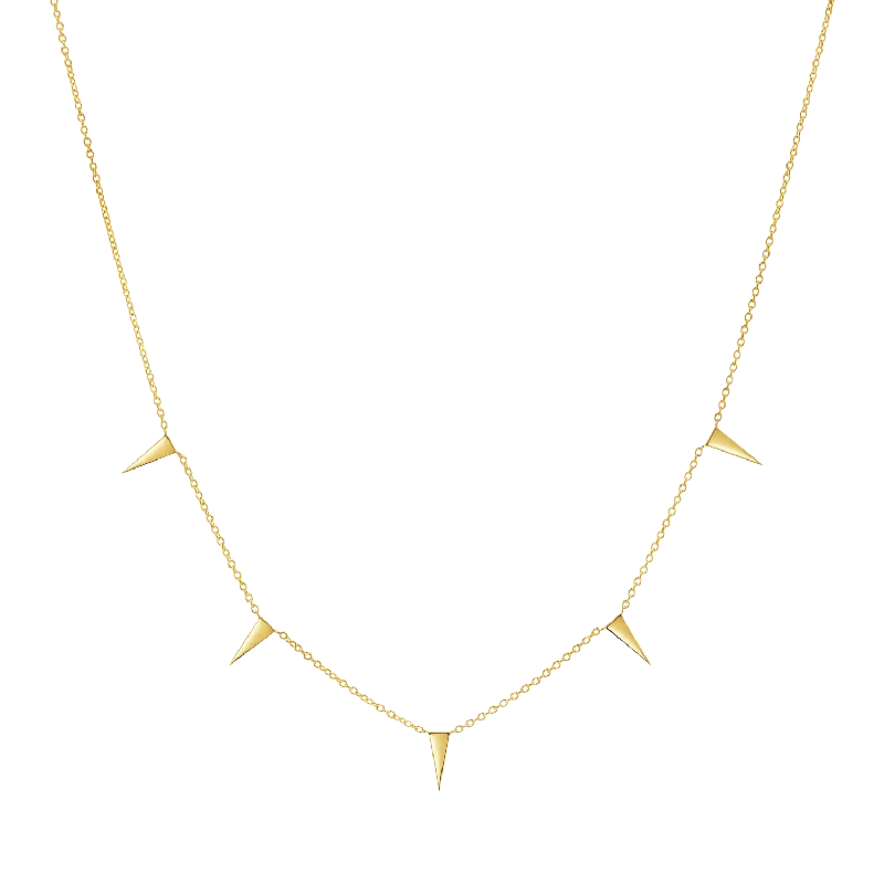 Choker Necklaces-Triangle Spike Necklace