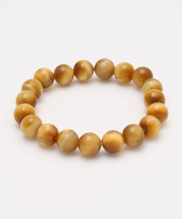 Rose Gold Bracelets for Her-3A Grade 10mm Golden Tiger Eye Bracelet