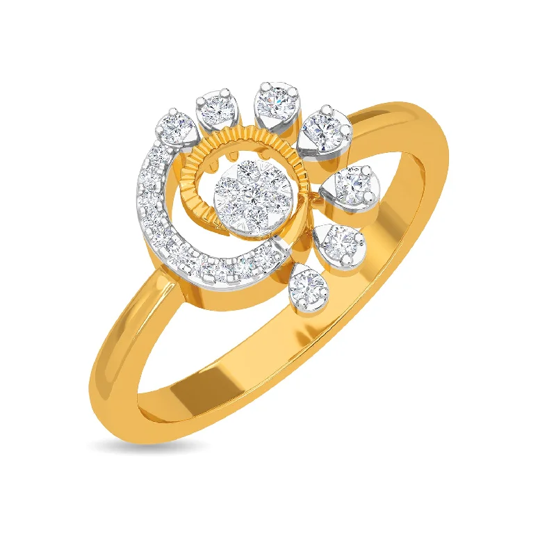 Diamond Engagement Bands for Women-Ruari Ring