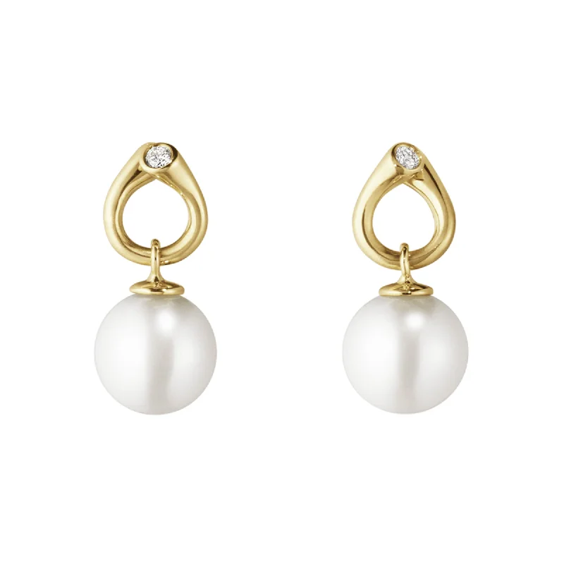 Elegant Drop Earrings for Women-Magic 18K Gold Earrings w. Pearls