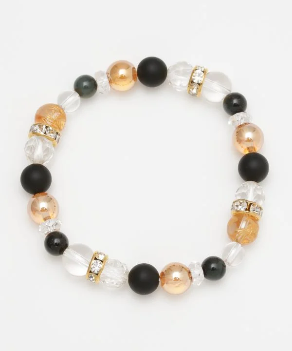 Sparkly Bracelets for Evening Wear-RINZEN - Frosty Black Onyx Bracelet